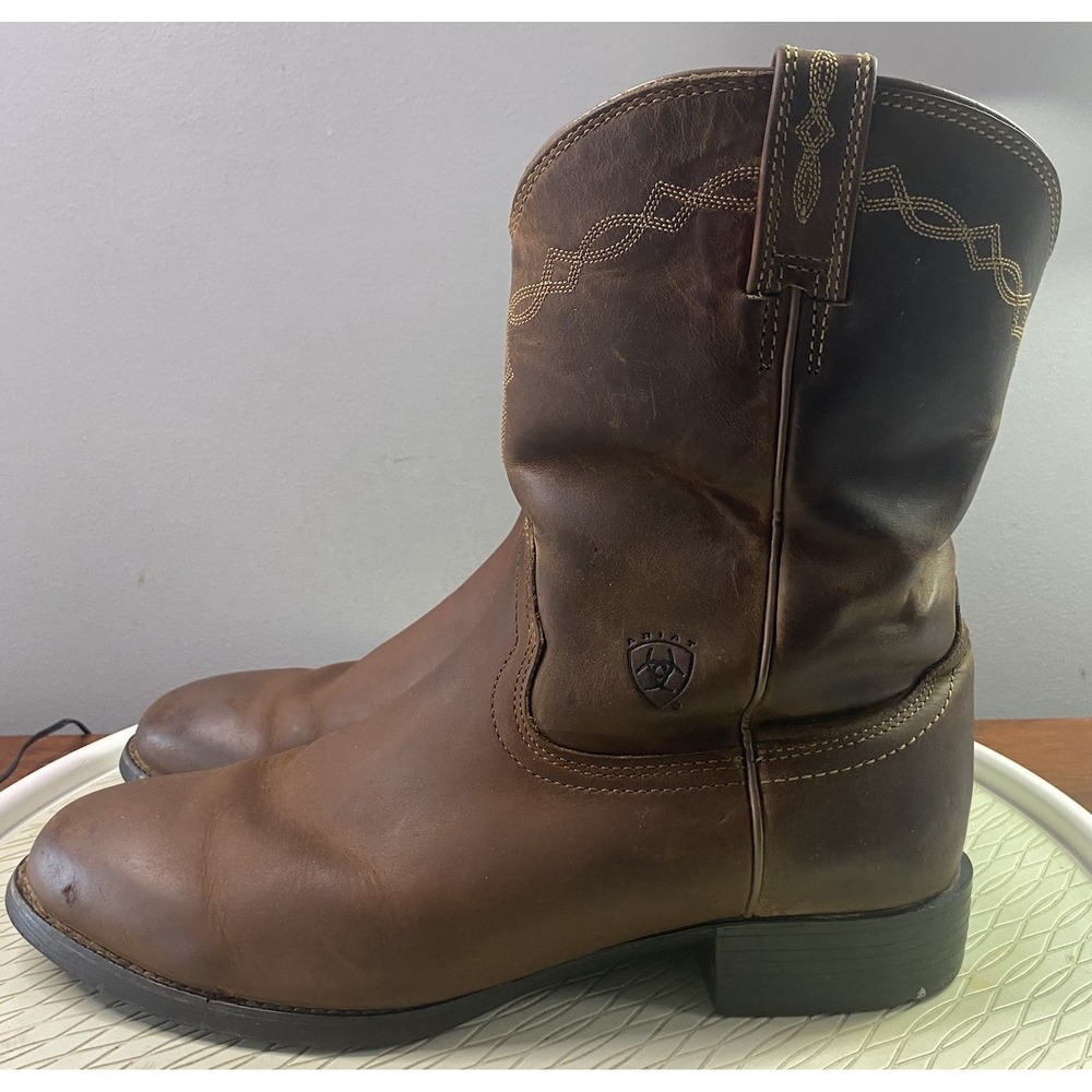ARIAT Men's Leather Brown Western Cowboy Riding Boots‎ Style 35525 Sz.12 D - Picture 3 of 14